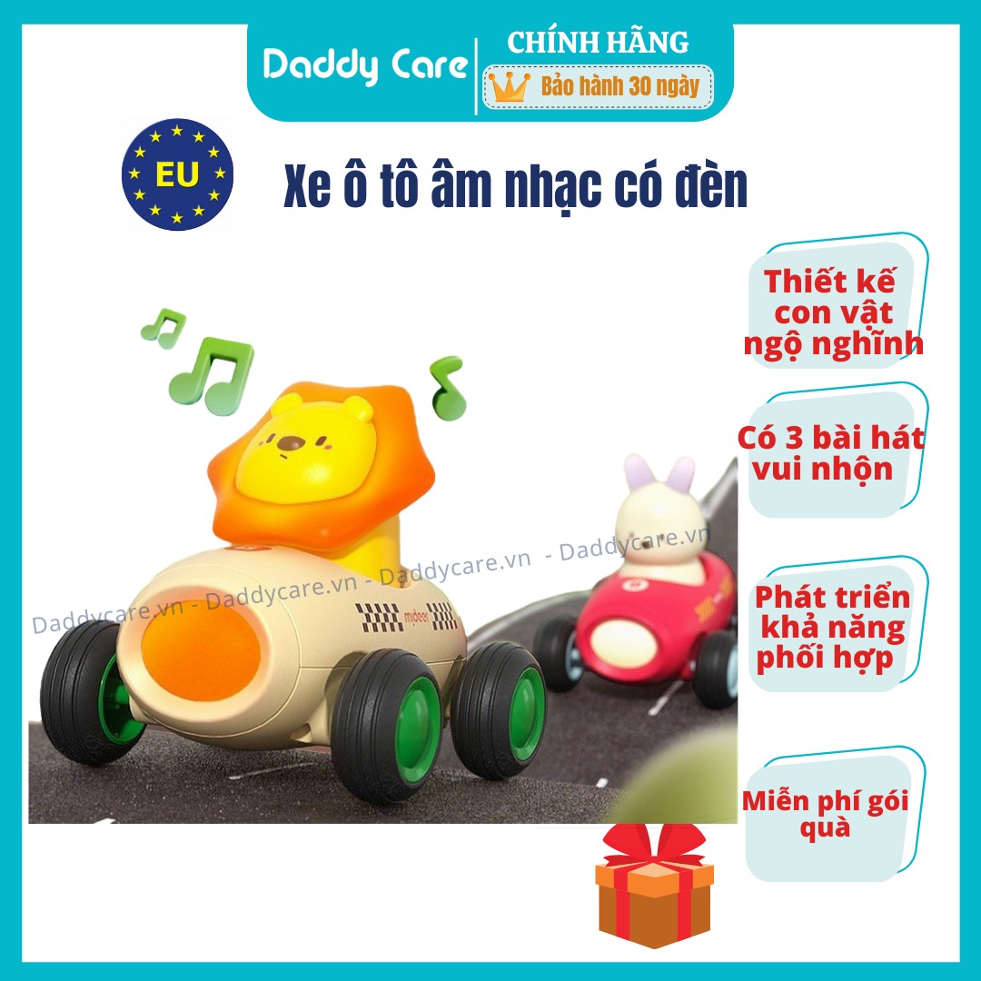 Đồ Chơi Xe Âm Nhạc  Mideer Inertia Music Car, đồ chơi giao dục cho bé 1,2,3,4,5 tuổi