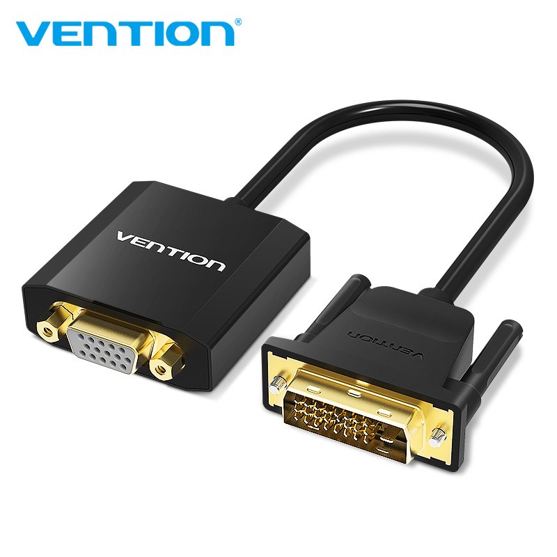 Cáp chuyển đổi tín hiệu DVI 24+1 to VGA dài 15cm Vention - Hàng chính hãng