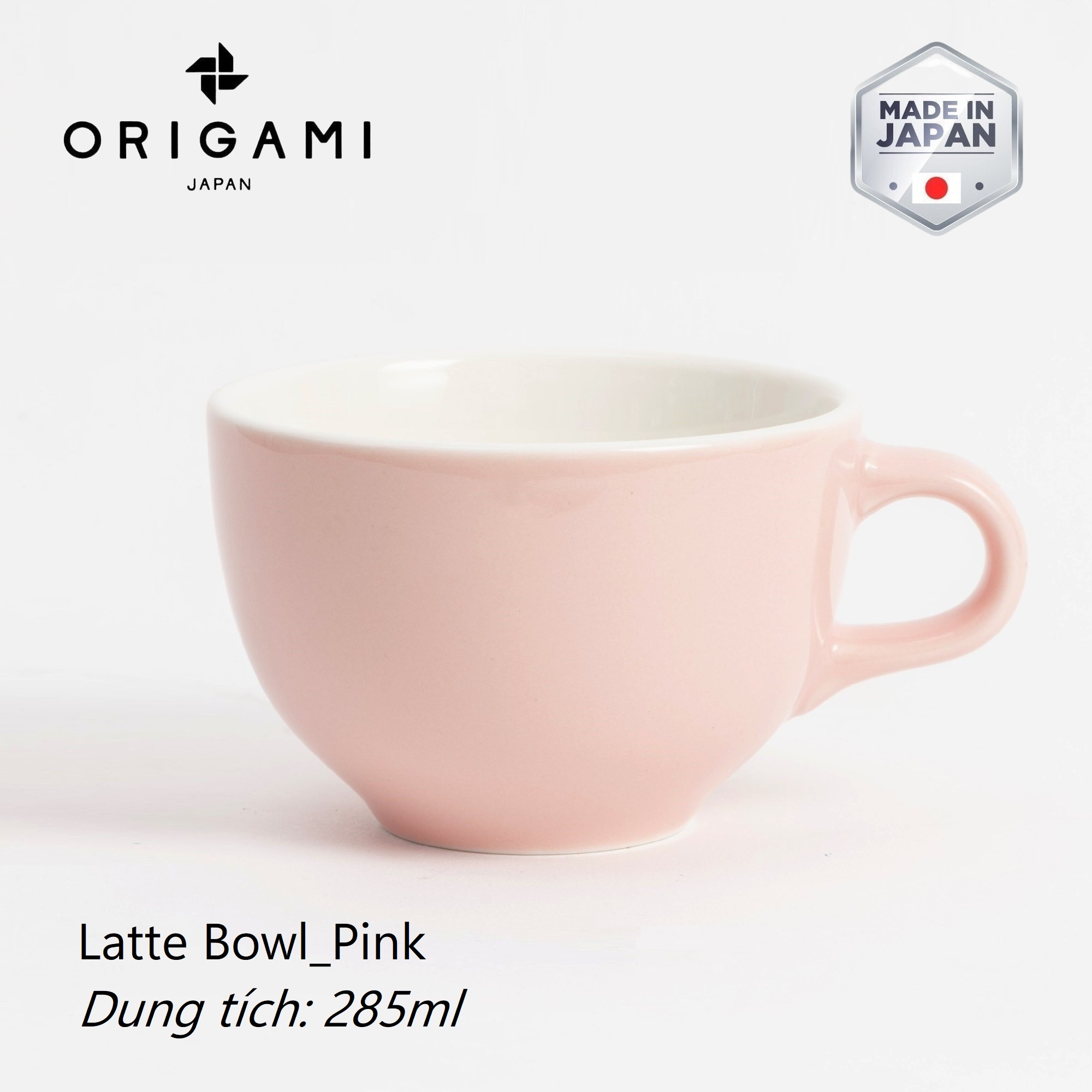 Ly sứ Origami Latte Bowl 285ml uống trà cà phê