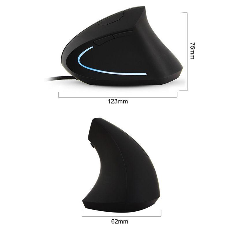 Có Dây Tay Phải Đứng Chuột Ergonomic Chuột Chơi Game 800 1200 1600 DPI Quang Có Cổ Tay Khỏe Mạnh Chuột Mause Cho Máy Tính máy Tính