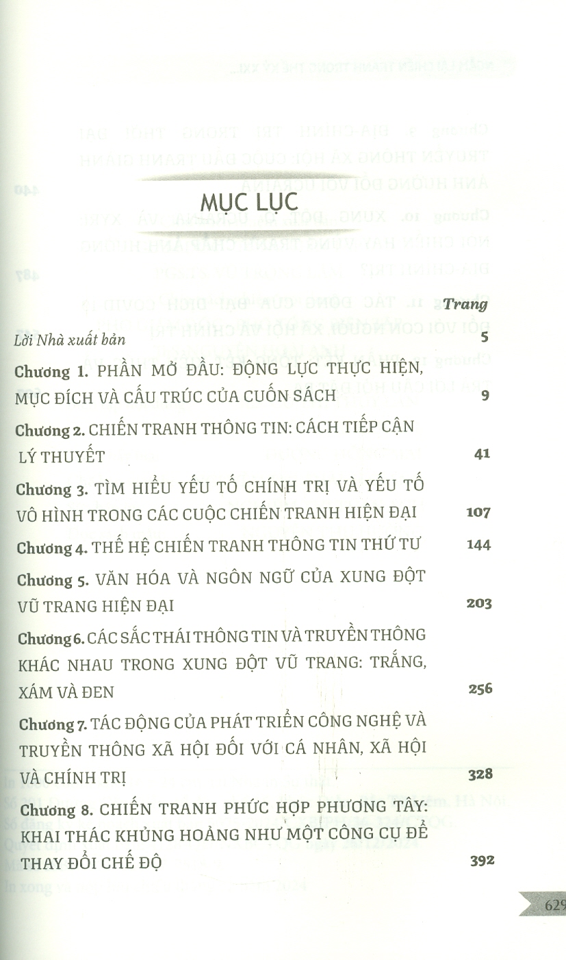 Ngẫm lại chiến tranh trong thế kỷ XXI ảnh hưởng và tác động của sự tổng hòa yếu tố chính trị thông tin và truyền thông - bản in 2025
