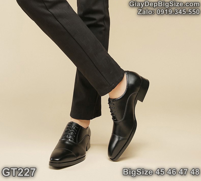 Giày da công sở, giày tây cỡ lớn 45 46 47 48 cho nam cao to chân ú bè. Big size leather shoes for wide feet