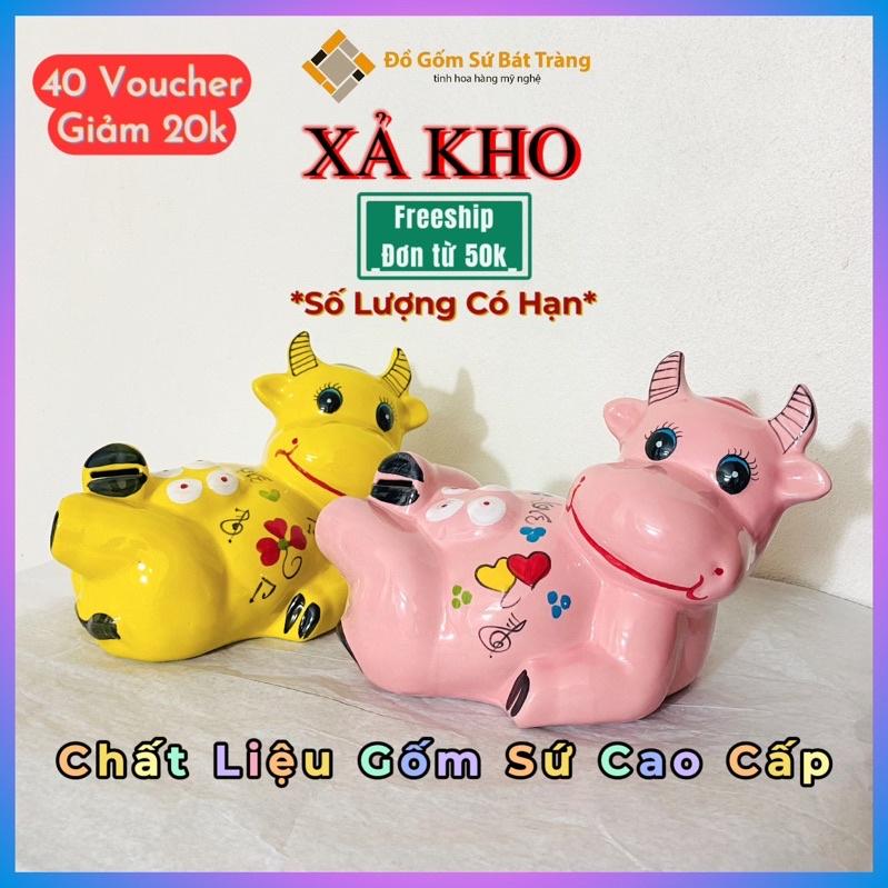 Trâu đất tiết kiệm, Trâu thần vui vẻ, Heo đất, Lợn đất chất liệu sứ BÁT TRÀNG