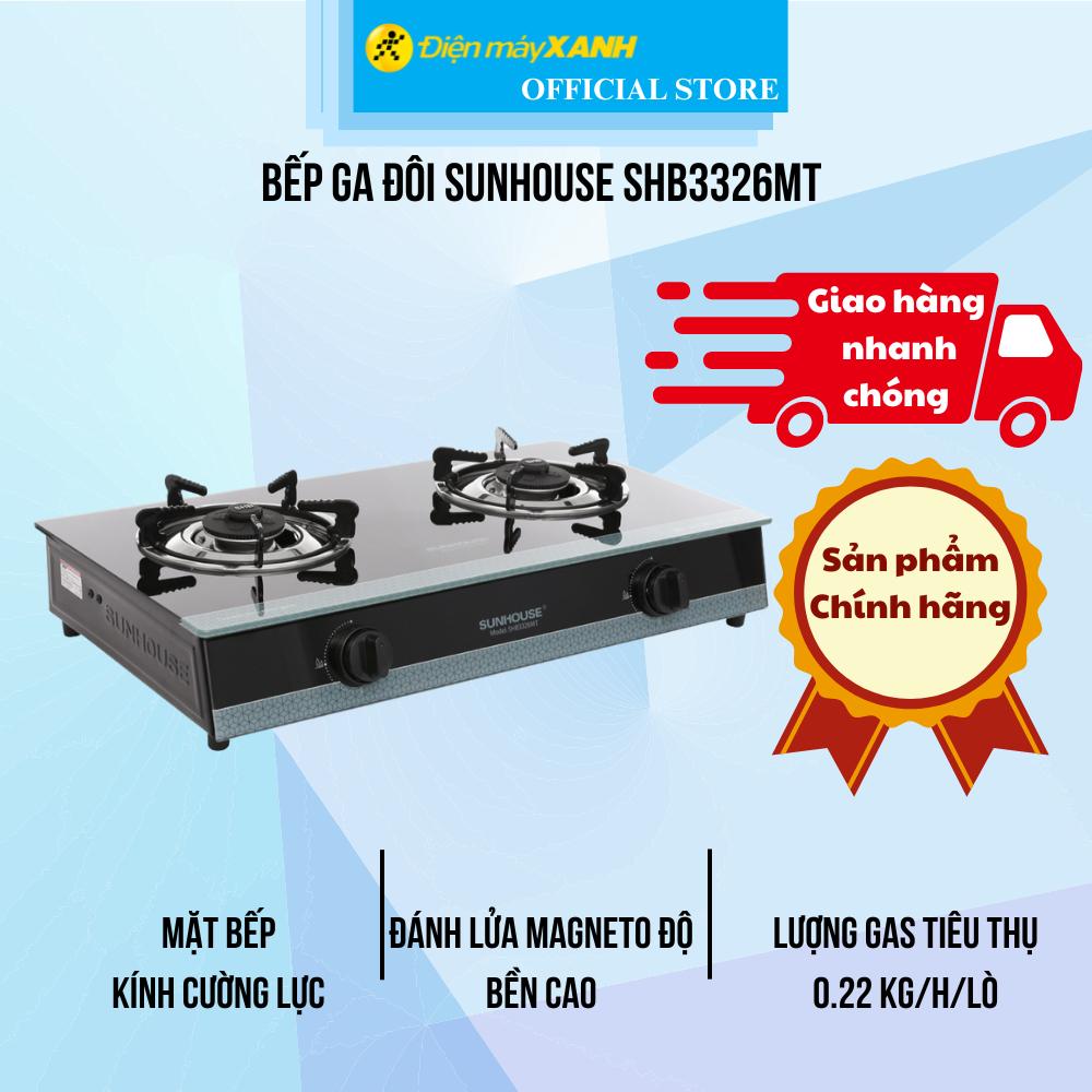 Bếp ga đôi Sunhouse SHB3326MT - Hàng Chính Hãng