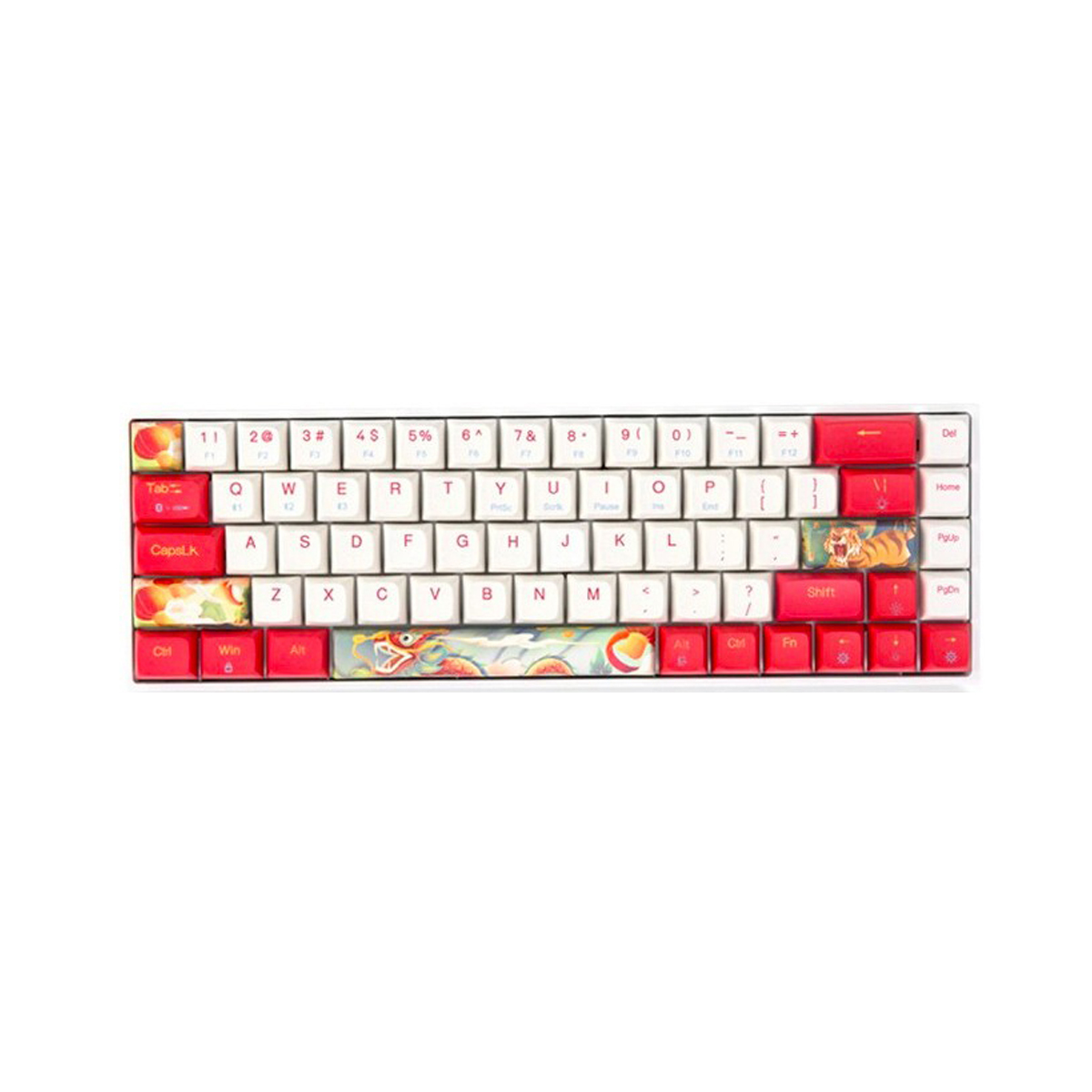 Bàn phím cơ không dây Dual Mode Newmen GM680 (Bluetooth 5.0, Cáp Type-C , 1x Set Keycap Rồng-Hổ ) - Red switch -Hàng chính hãng