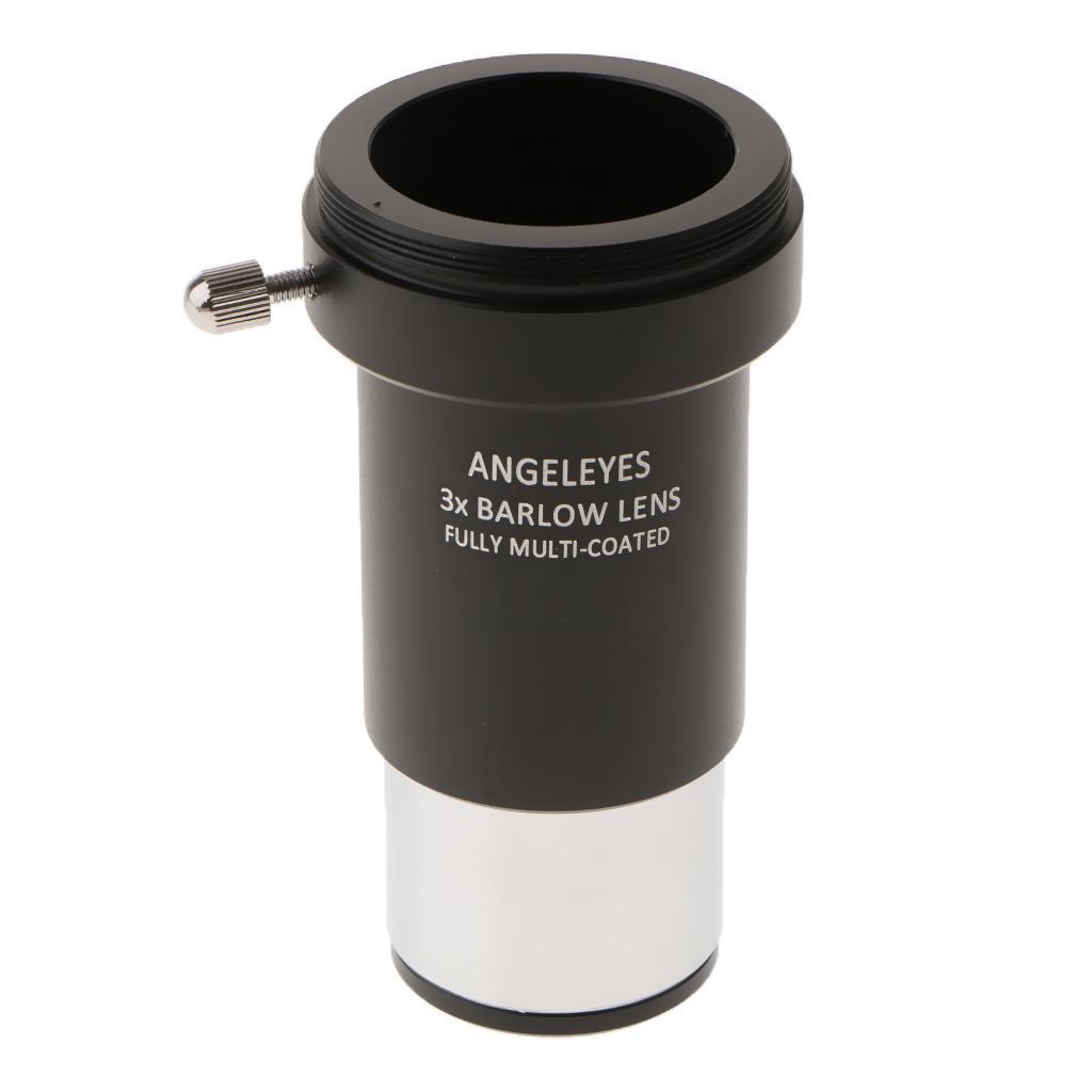 1.25 inch 5X 3X Barlow Lens Eyepiece Set Multi-coated Broadband Film with M42 Thread for Standard Telescope Astronomy Photography Accessory