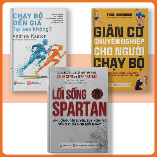 Sách PANDABOOKS combo 3 cuốn Giáo trình maratone+ Chiến lược dinh dưỡng+ Chương trình luyện tâp thi đấu 3 môn phối hơp