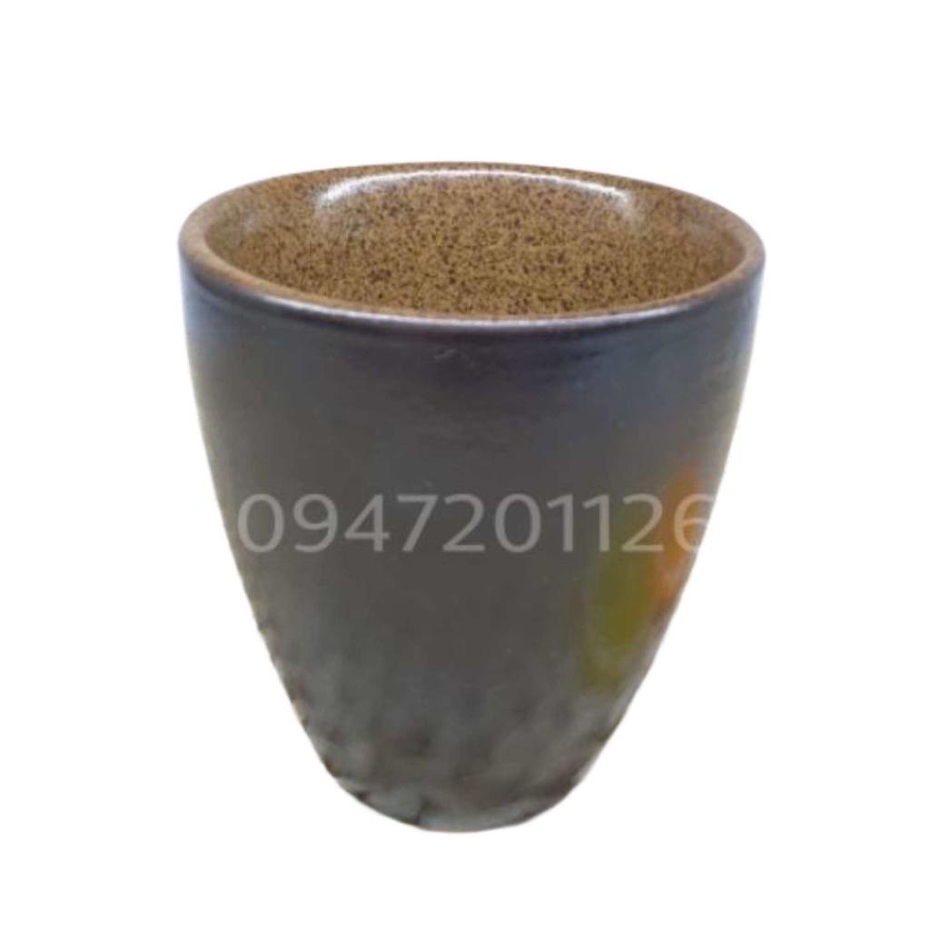Cốc ly sứ Bát tràng màu nâu gốm vintage - Cốc ly uống cà phê ly nước chờ - Cốc ly cho quán cà phê nhà hàng