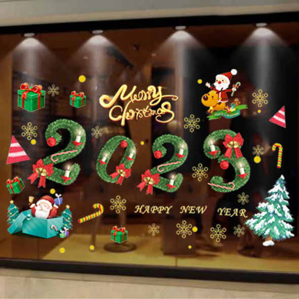 Decal trang trí Noel - Dây nguyệt quế 2023
