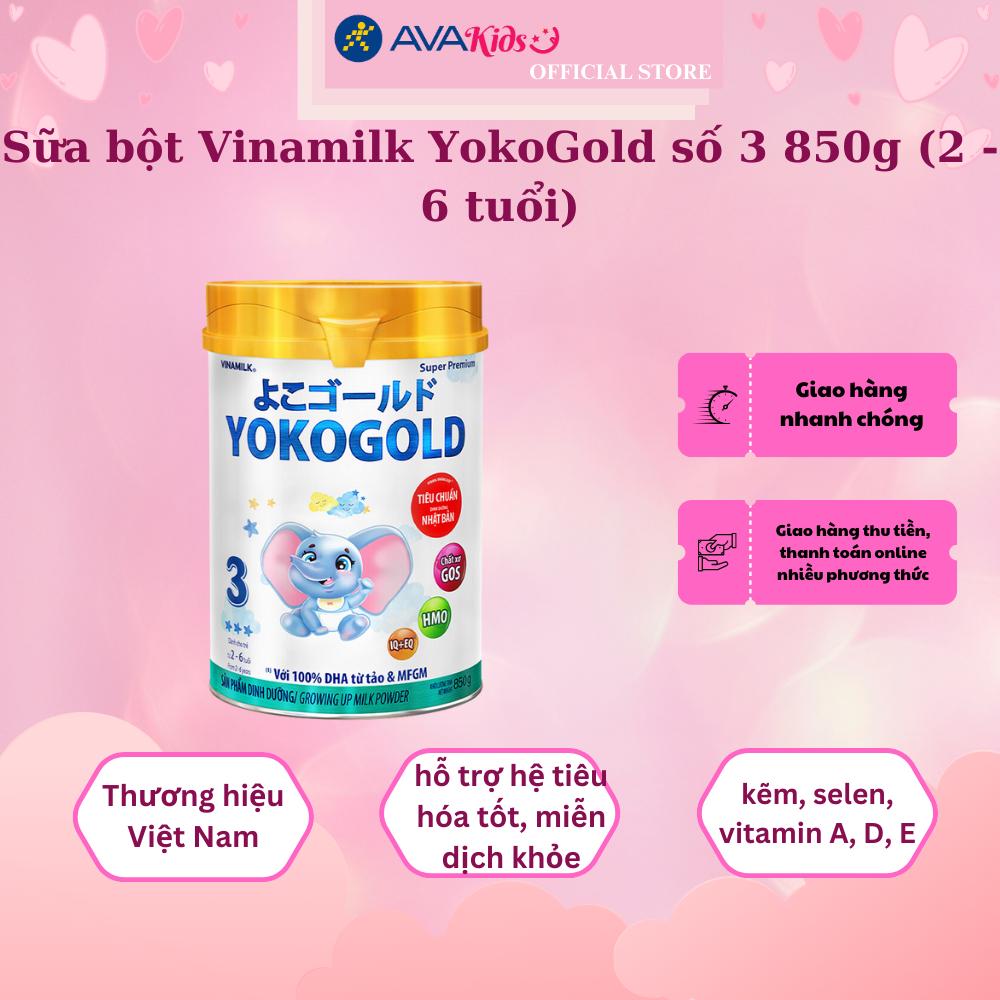 Sữa bột Vinamilk YokoGold số 3 850g (2 - 6 tuổi)