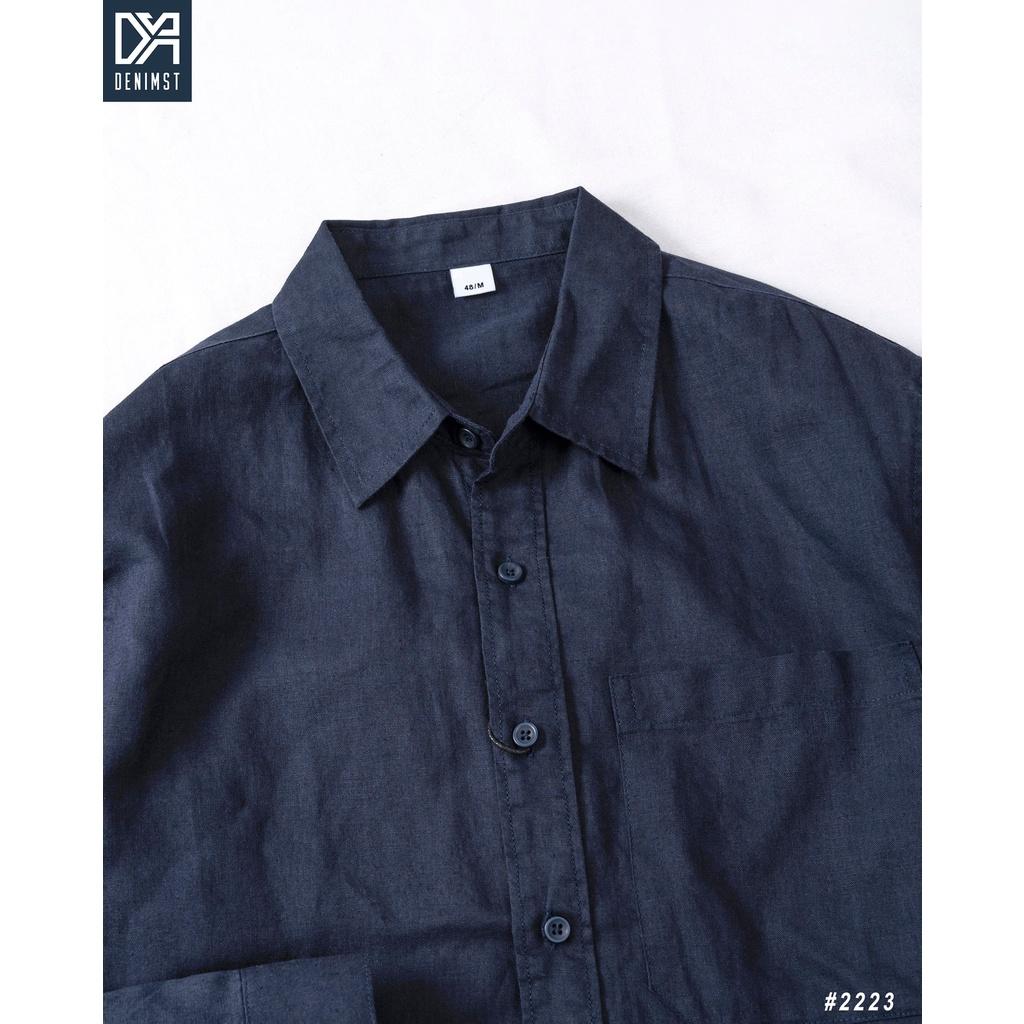 Áo Sơ Mi Nam Cao Cấp DENIMST 2223 Chất Đũi Dáng Suông