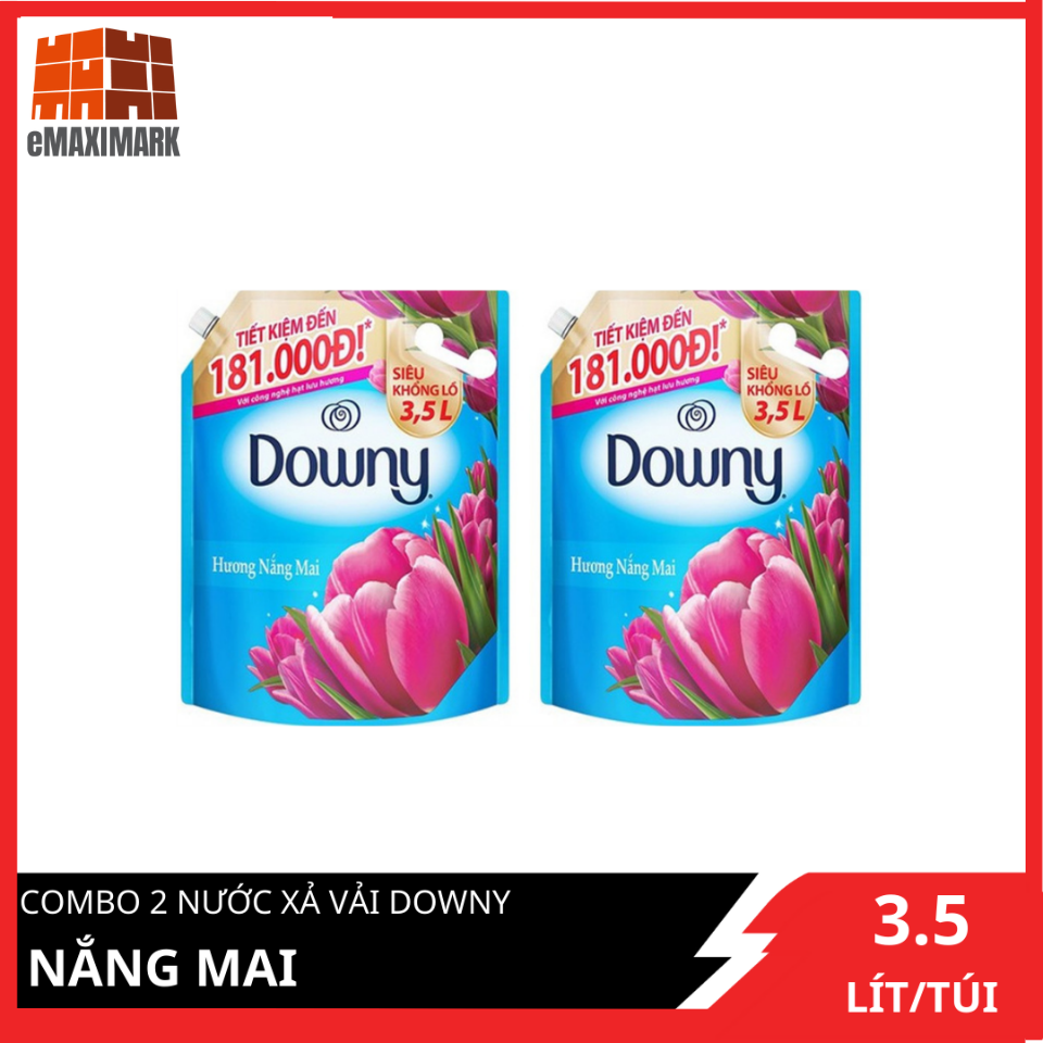 COMBO 2 túi Nước xả vải Downy Nắng mai 3.5LX2