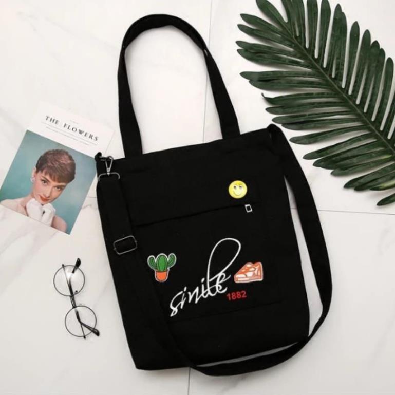 Túi tote thời trang SMILE VÀ CÂY XƯƠNG RỒNG