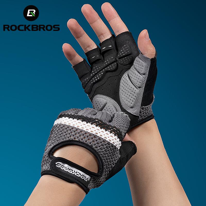 ROCKBROS Găng Tay Xe Đạp Ngón Tay Thể Thao Nam Nữ Mùa Hè Găng Tay Xe Đạp Tập Găng Tay Thể Hình MTB Xe Đạp Găng Tay MTB Găng Tay