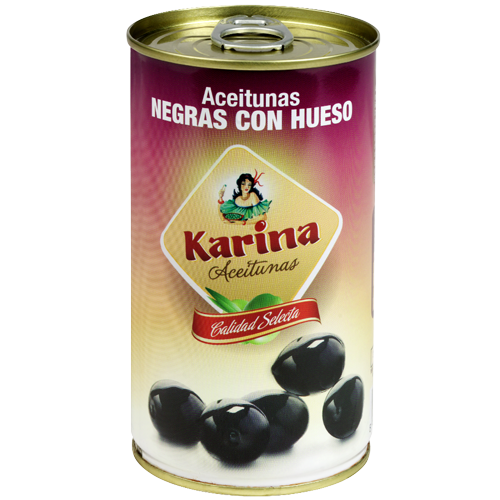 Trái oliu Karina đen nguyên hạt Black olives 350 Gr