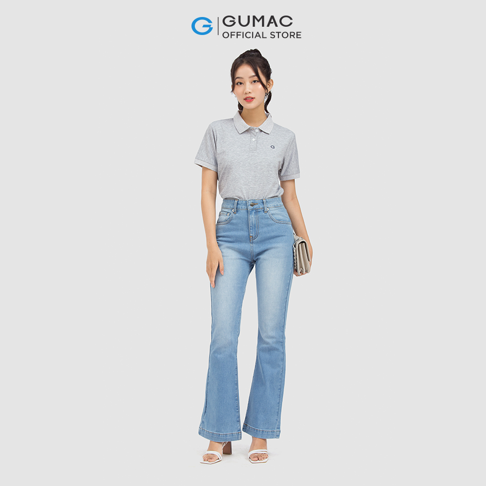 Áo thun polo nữ GUMAC ATC06014 thêu chữ G