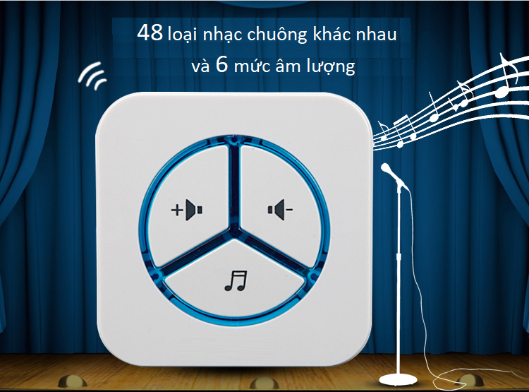 Chuông Cửa Không Dây- Chuông Đôi Không Dây Chống Nước 9909-2 Cao Cấp