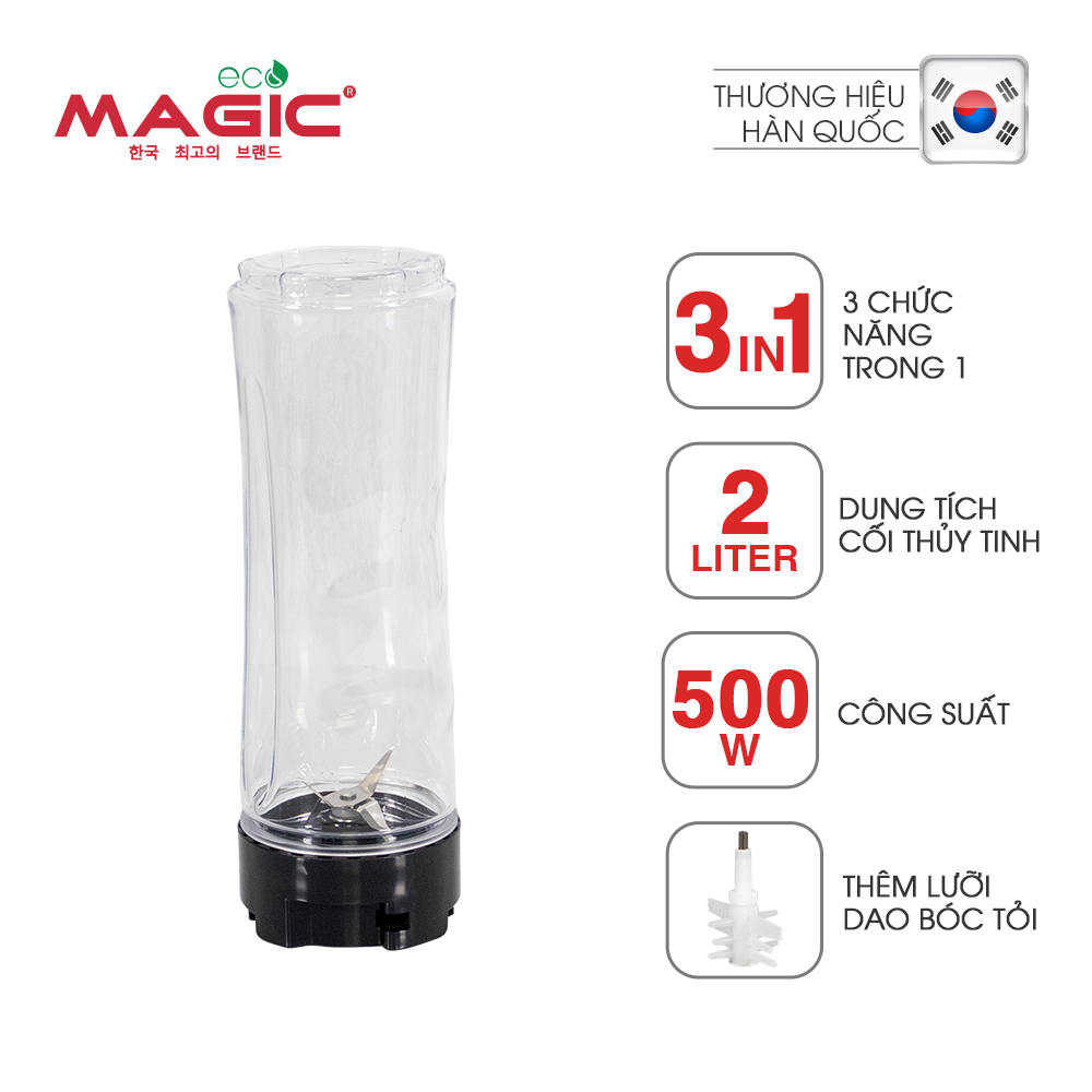 Máy xay thực phẩm đa năng 3in1 Magic Eco AC-17 2L - Hàng chính hãng