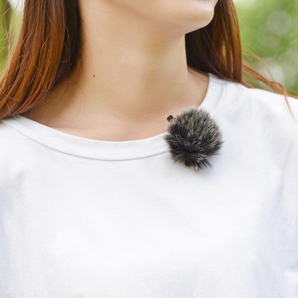 Bộ Lông màu đen Micro Kính Chắn Gió Gió Bịt cho Ve Áo Lavalier Mic