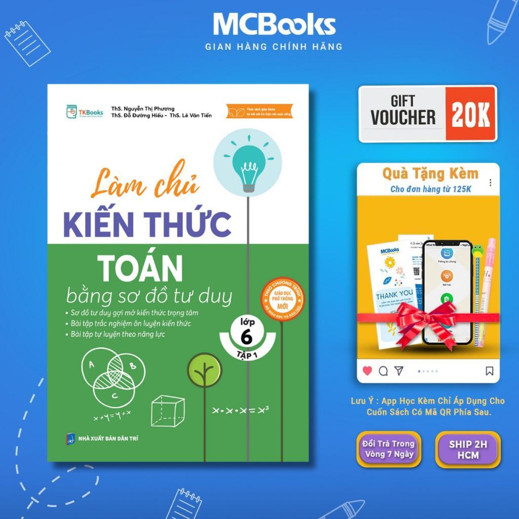 Sách - Làm Chủ Kiến Thức Toán Lớp 6 Bằng Sơ Đồ Tư Duy - Chọn Lẻ 2 Tập - MCBooks