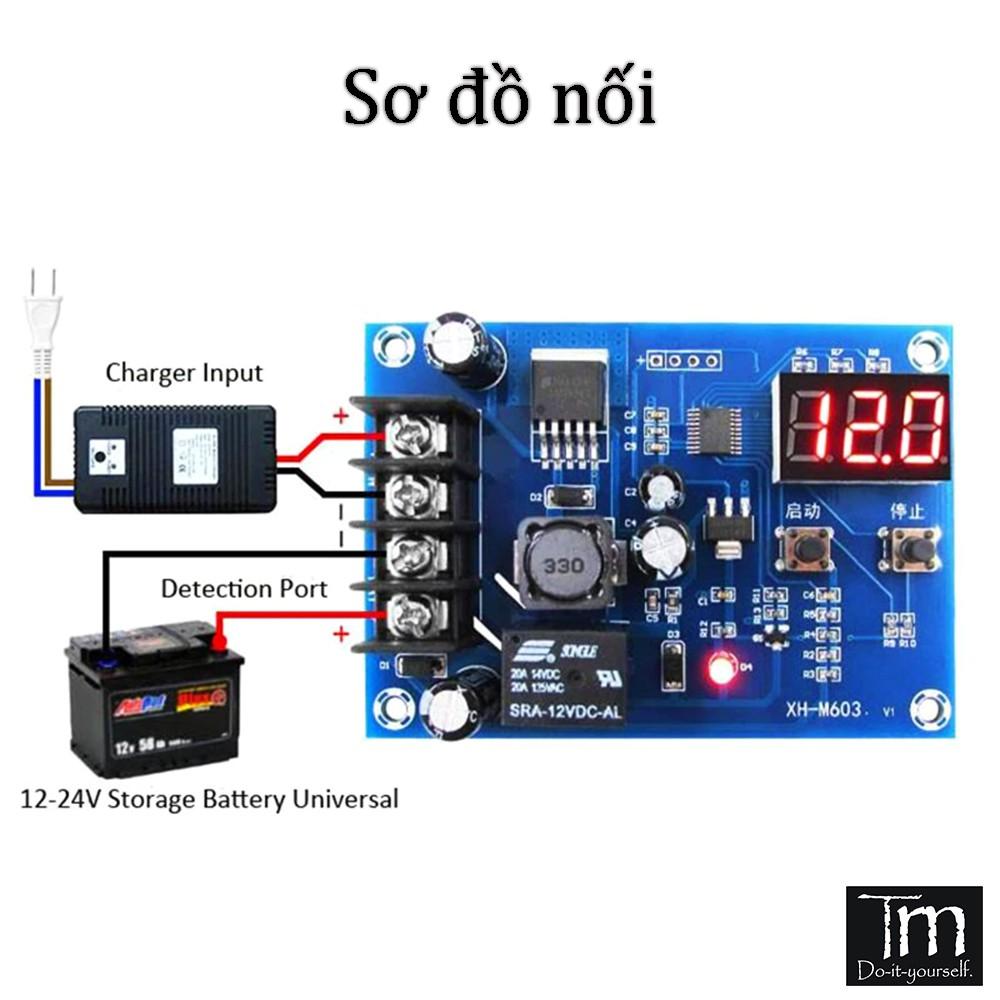 Mạch Bảo Vệ Sạc Ắc Quy Tự Ngắt XH-M603 12-24V