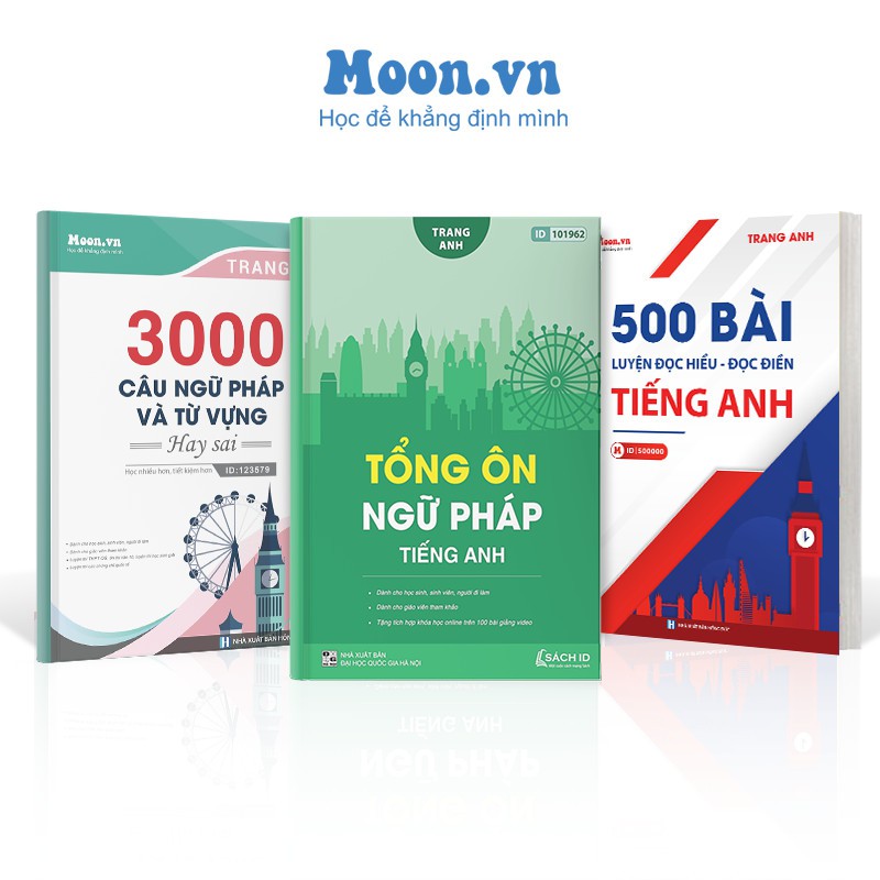 Combo 3 sách ID ôn luyện Tiếng Anh cô Trang Anh