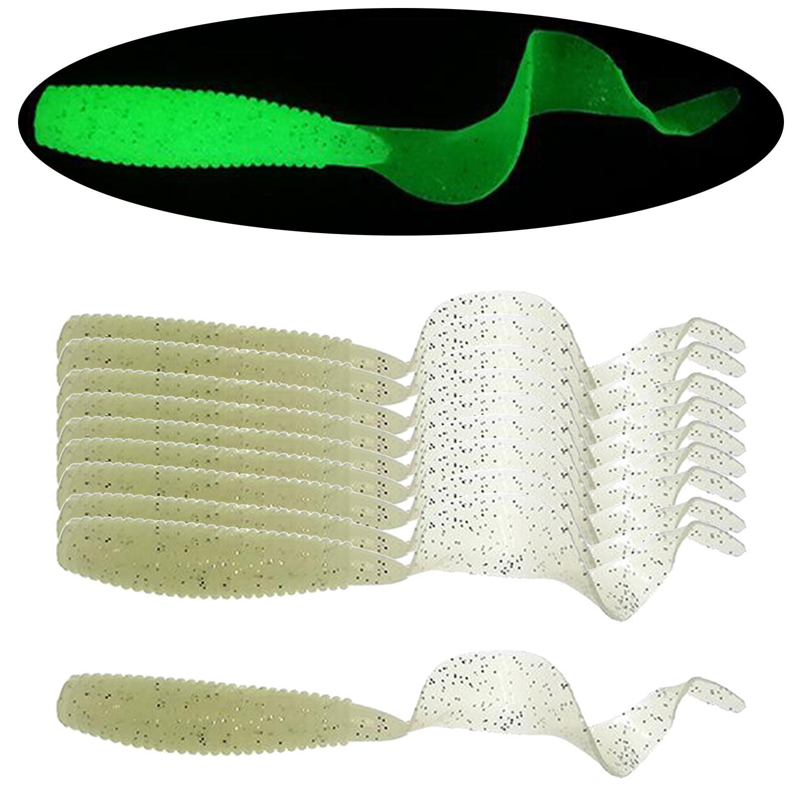 10pcs Luminous  Grub Soft Worm   Head Tool