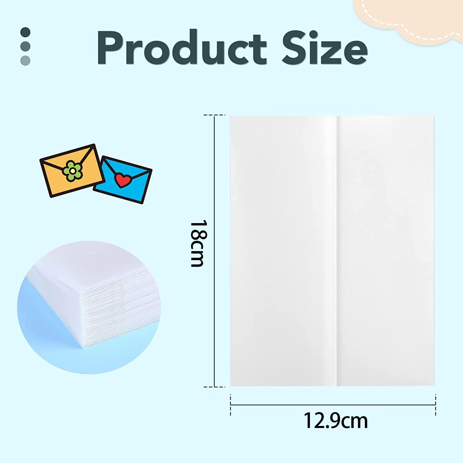 50Pcs Wedding Invitations Wrap, Paper Envelope Liners, Folded Invitations Jackets, Invitations Paper for Animation Sketching Baquet, Photo Overlays Cards