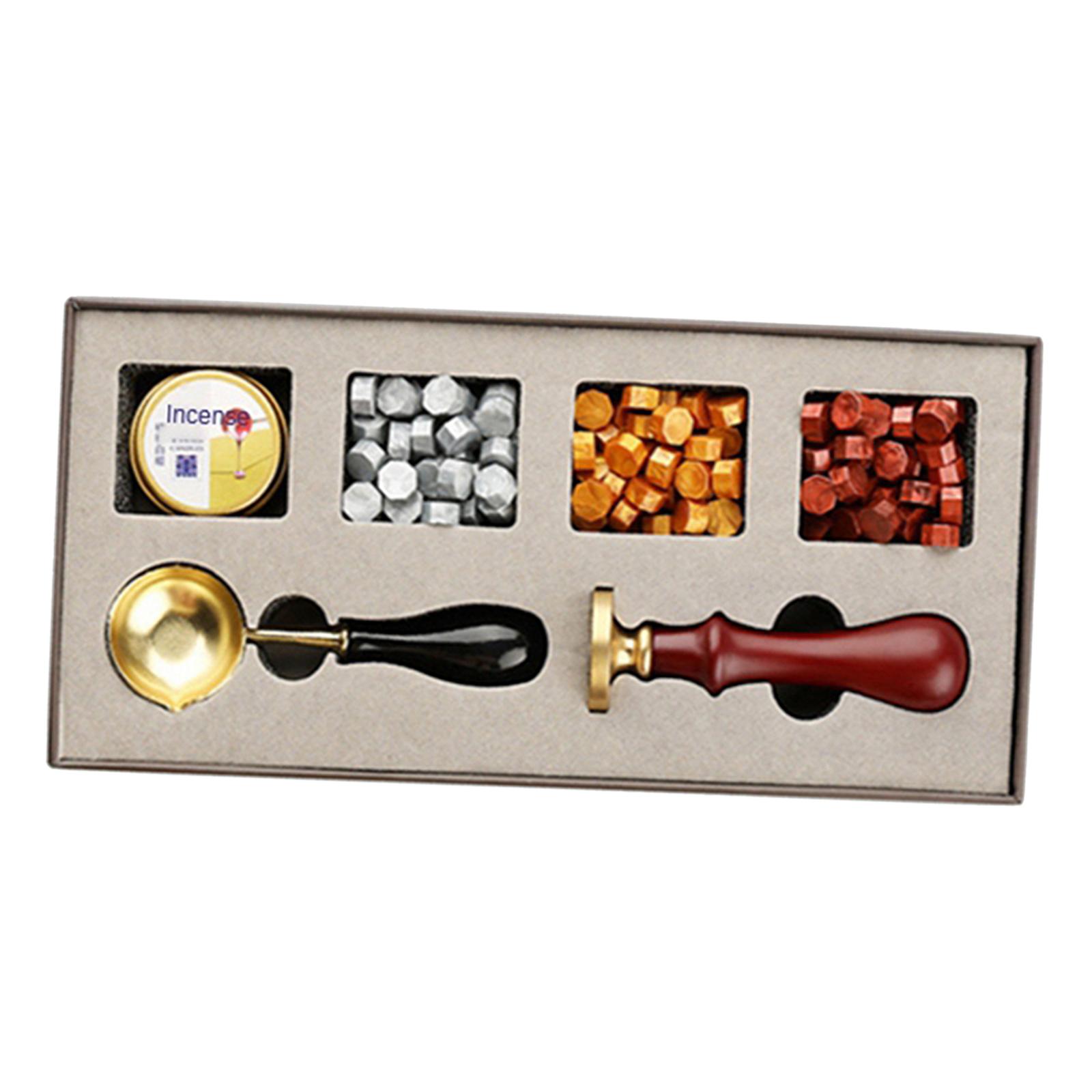 Wax Seal Stamp Kit Wax Beads Sealing Stamp for Envelopes Thank Yoy