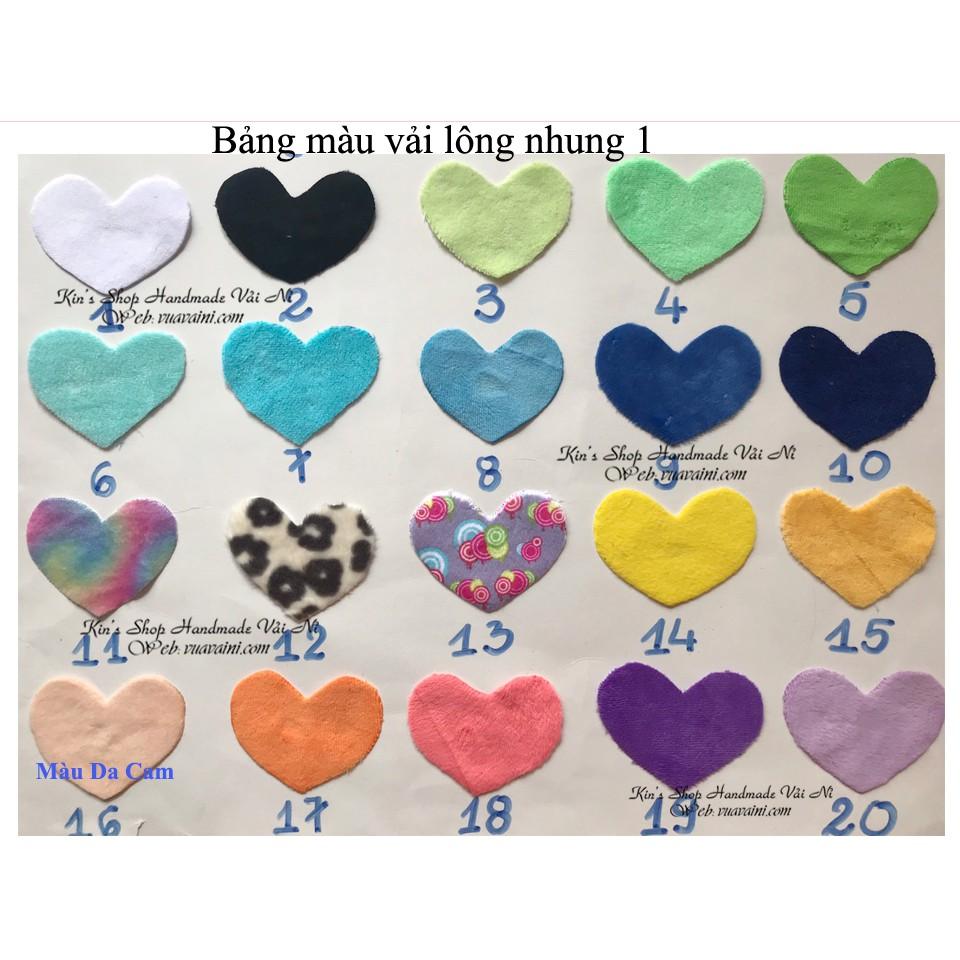 Vải lông nhung mềm mịn chuyên dùng may gối, thú bông, may doll, outfit doll