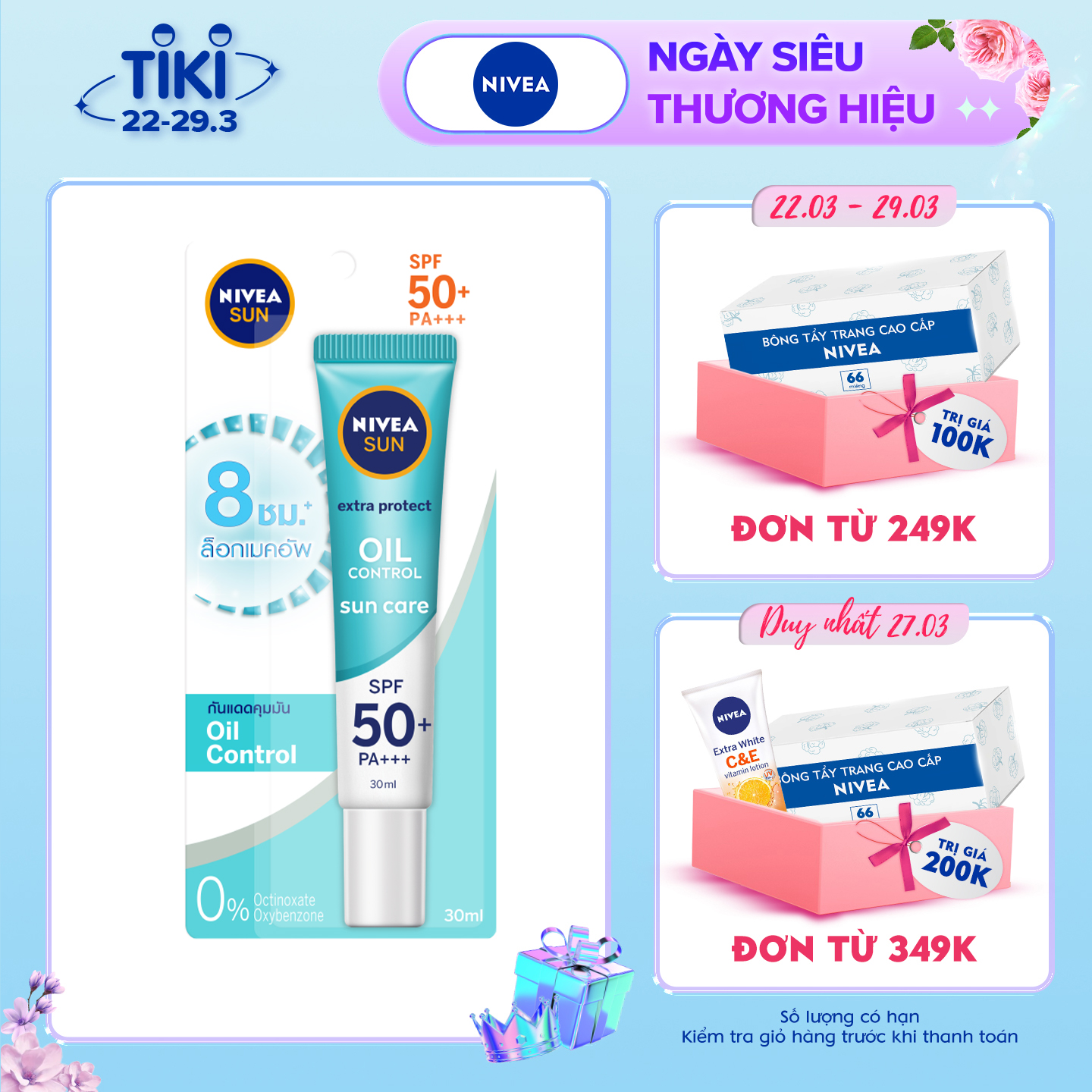 Tinh Chất Chống Nắng NIVEA Dưỡng Trắng &amp; Kiểm Soát Dầu SPF50+ PA+++ (30ml) - 86060