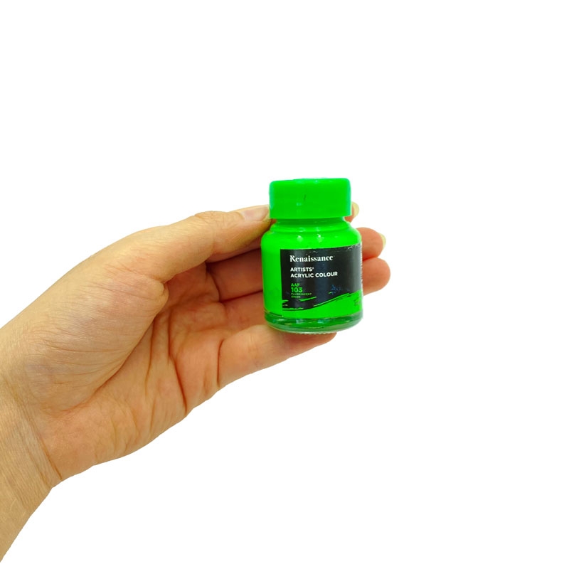 Màu Nước Renaissance Fluo 20ml - Xanh Lá Cây (Fluorescent Green)