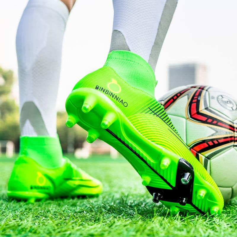 LSYAAAAA Giày bóng đá nam Trẻ em TF/FG Giày bóng đá mắt cá chân cao Giày đào tạo cỏ Giày thể thao nam zapatos de futbol