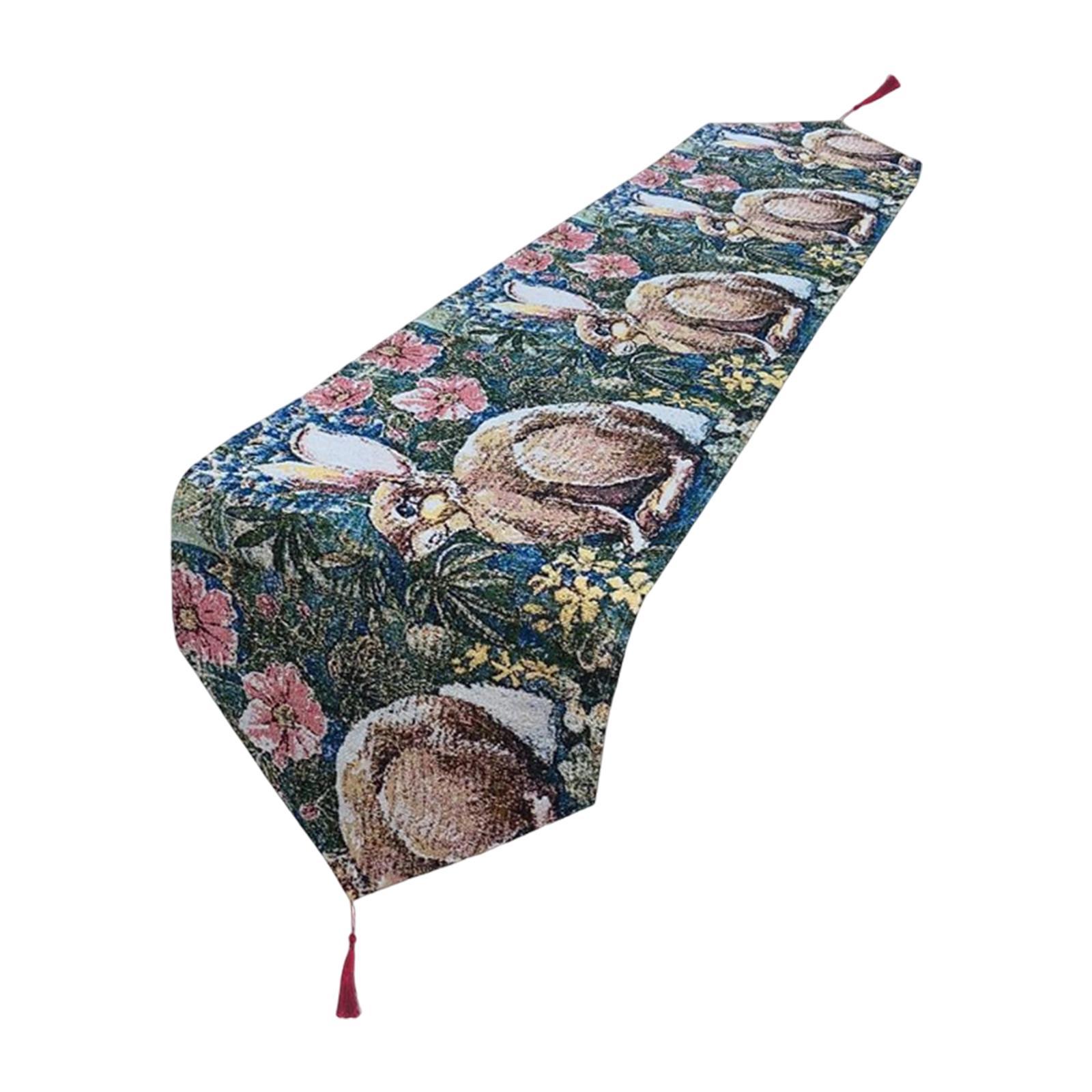 Cute Easter Table Runner Easter Eggs for Indoor Outdoor Holiday Dining