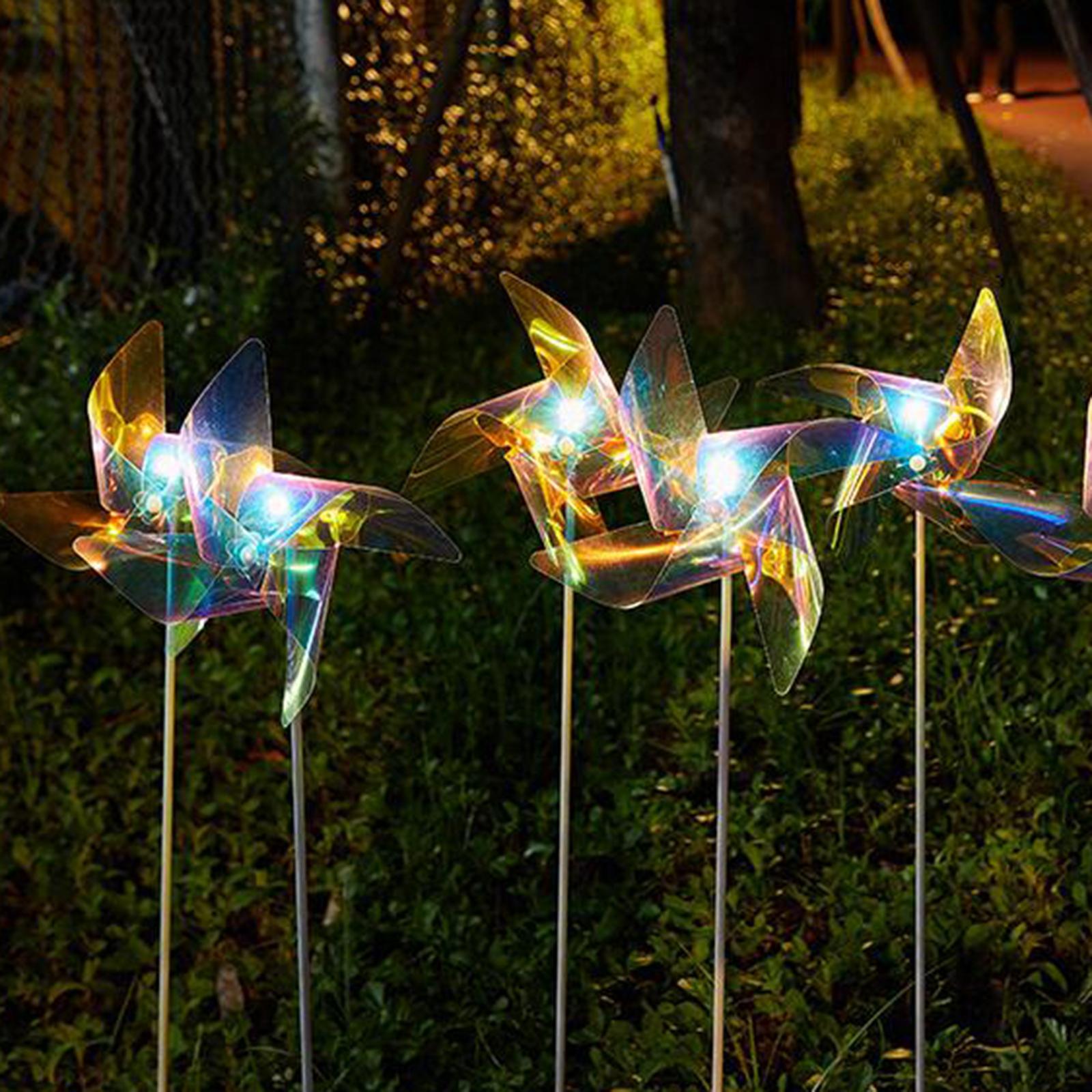 Outdoor LED Windmill Lights Waterproof Patio Lawn Stake Light Pathway Decor