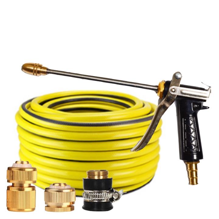 Rửa xe tưới cây Bộ dây và vòi xịt tăng áp lực nước 300% loại 30m cút đồng,nối đồng 206318