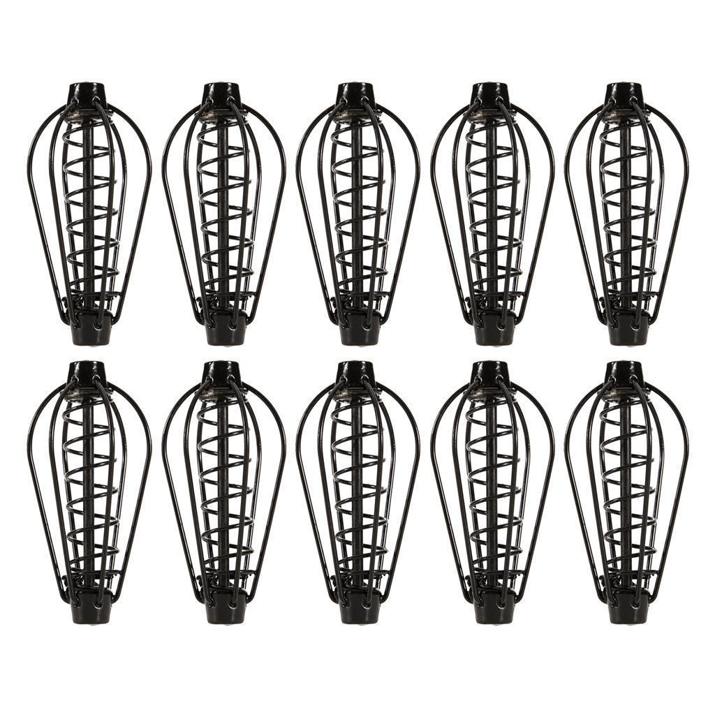 10X Metal Fishing Cages Cage Fishing Basket Feeder Holder