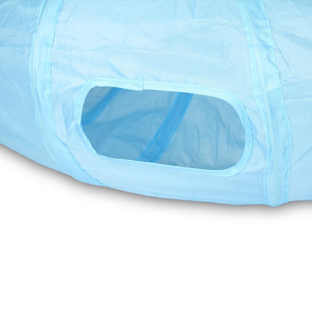 Collapsible S Shape Crinkle Cat Toy Tube for Cats Dogs Rabbit Hamster Blue
