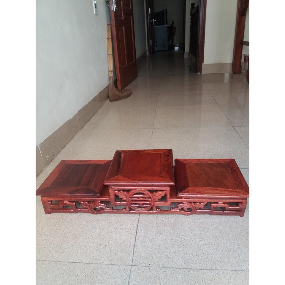 Đồ thờ -tam cấp gỗ hương mặt vuông 18cmx18cm