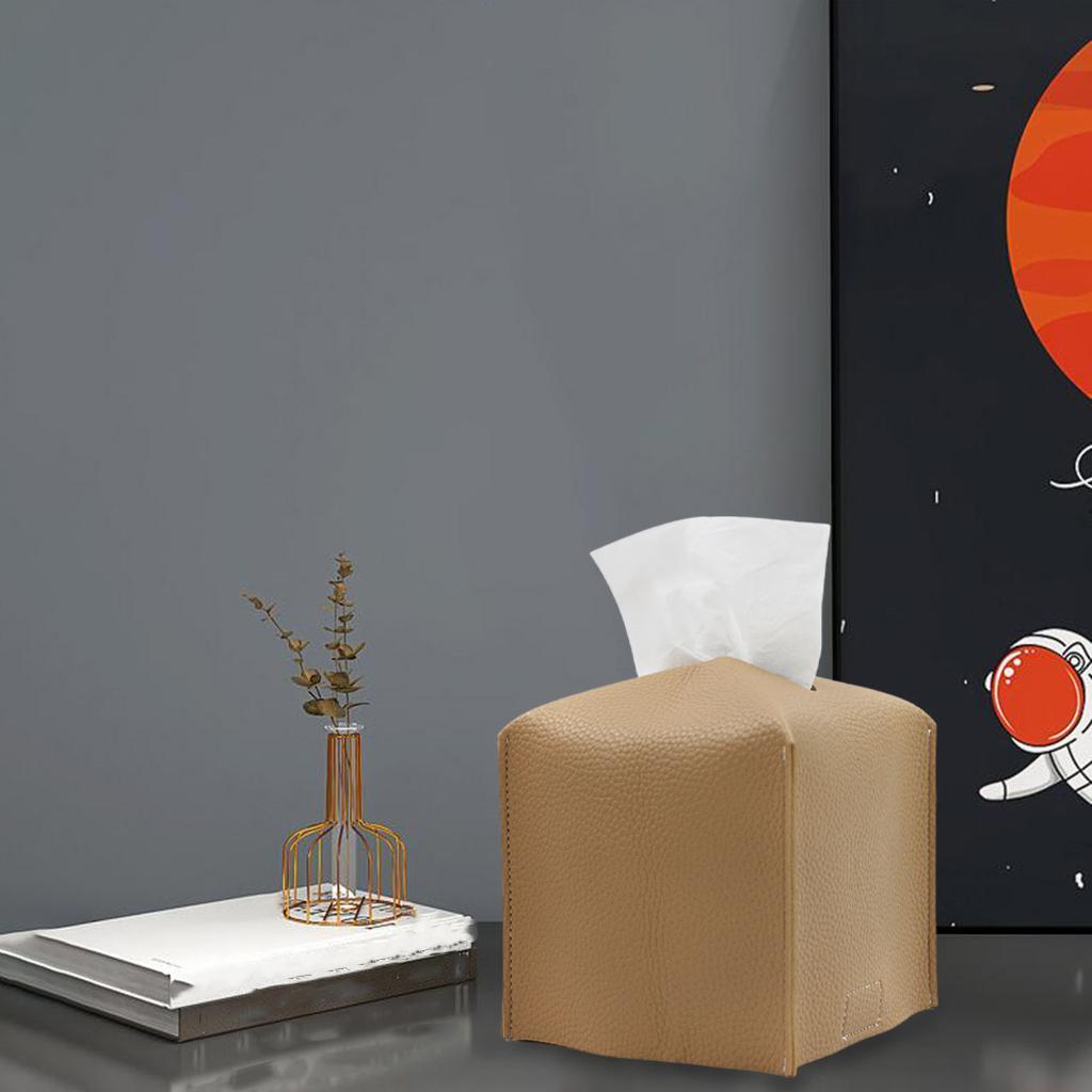 Creative Tissue Box Holder Leather for Bedroom Kitchen Dressers