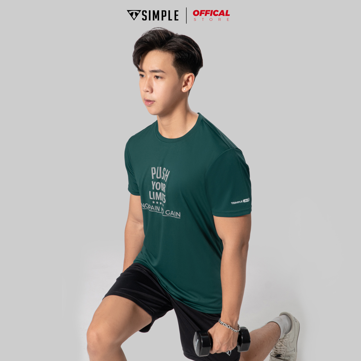 Áo Thể Thao Nam TSIMPLE cổ tròn tay ngắn tập gym vải thun lạnh thoáng mát co giãn chuẩn form MSSAHP009