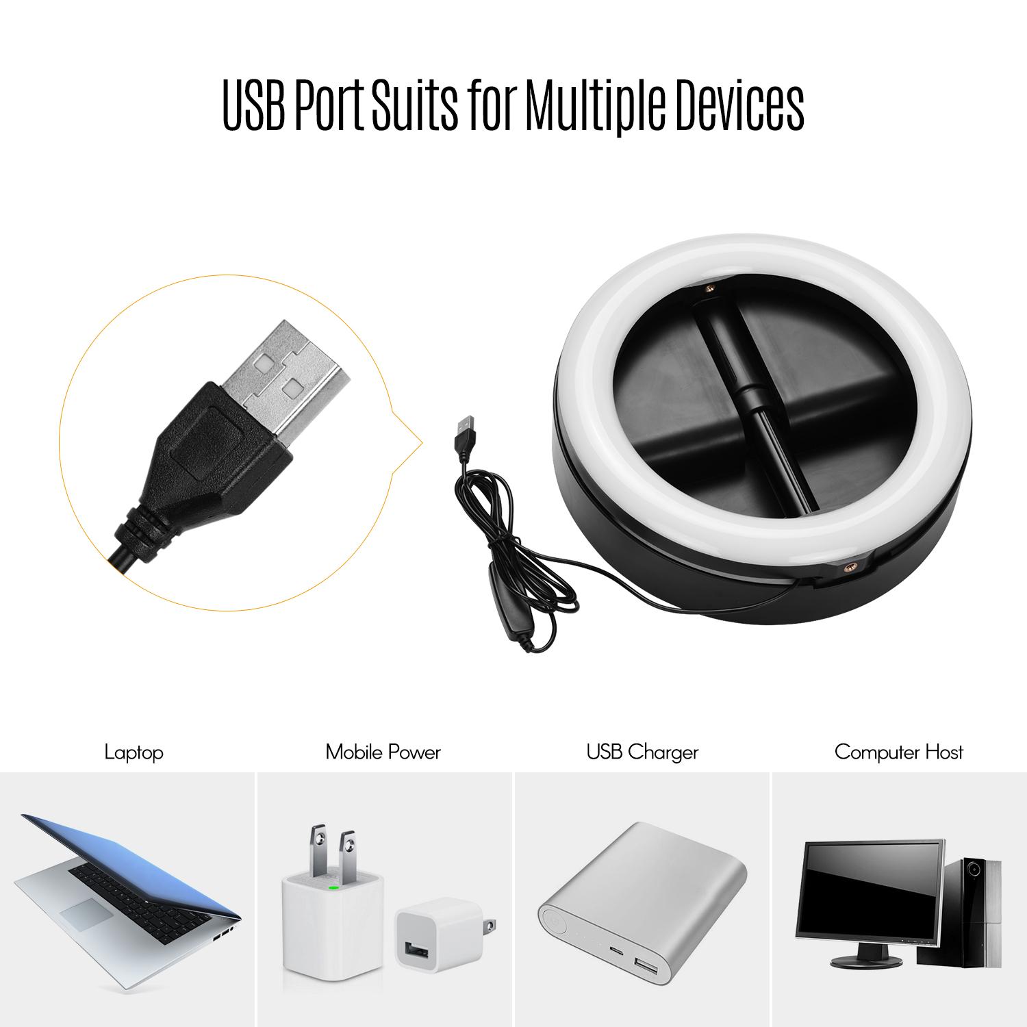 Đèn LED Ring Light 10 inch di động với giá đỡ điện thoại di động Có thể điều chỉnh ánh sáng và đế hình đĩa