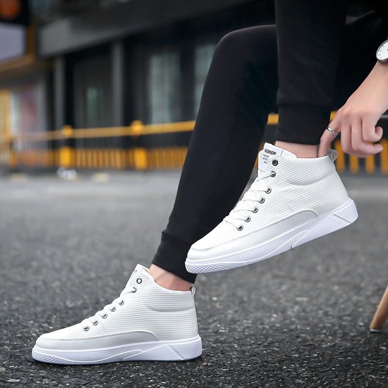 Giày thể thao canvas cổ cao thời trang cho nam