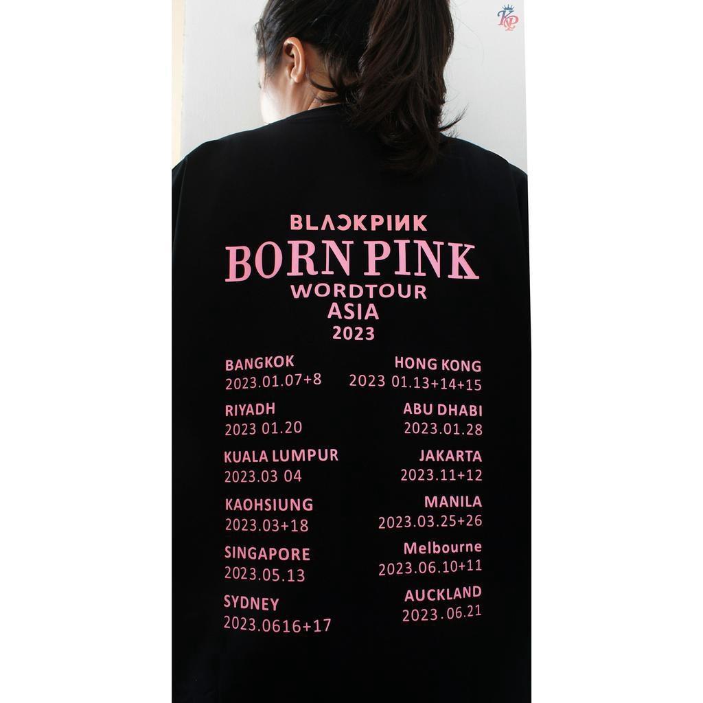 Áo thun BORN PINK TOUR cao cấp Form rộng Unisex, BlackPink - TRƠN TRẮNG, TRƠN TRẮNG