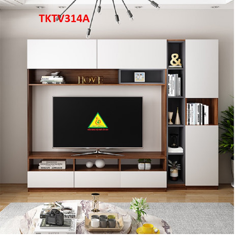 Tủ kệ tivi trang trí phong cách hiện đại TKTV314 - Nội thất lắp ráp Viendong adv