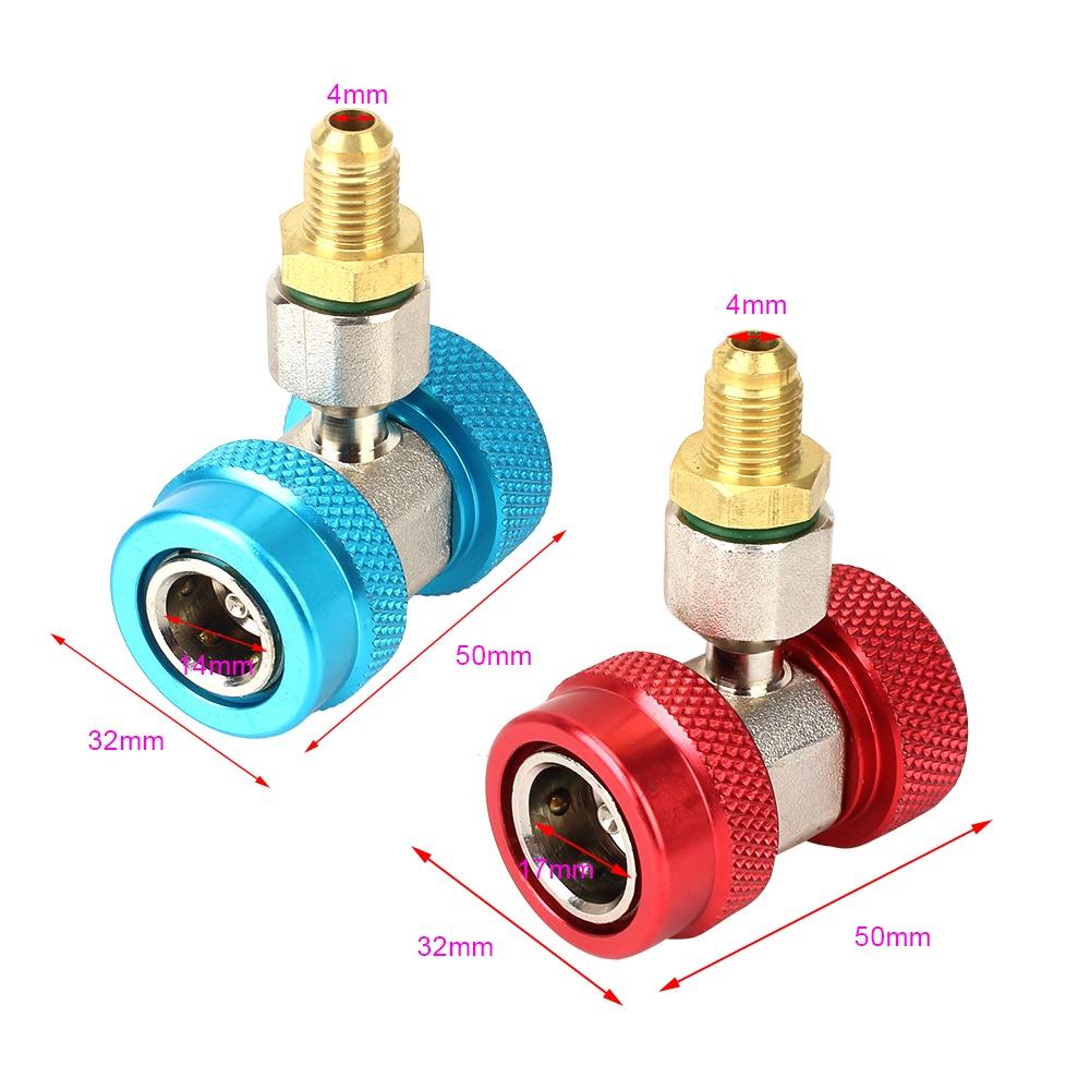 Set 2 Đầu Chuyển Đổi R134A Cho Máy Điều Hòa Xe Hơi