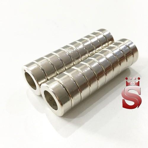  Combo 50 viên nam châm mini kích thước 4x3mm, 01 viên nam châm hình nhẫn kích thước 22x7mm lỗ 18mm