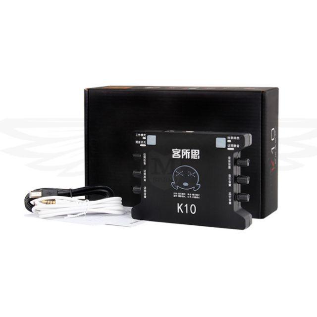 sound card XOX K10, TẶNG KÈM CÁP KẾT NỐI ÂM THANH BH 6 tháng đổi mới