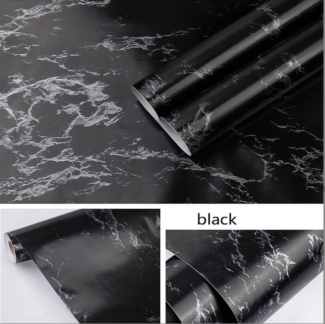 Combo 10 mét giấy dán tường, decal dán tường trang trí nhà cửa ĐÁ HOA CƯƠNG ĐEN khổ 45cm