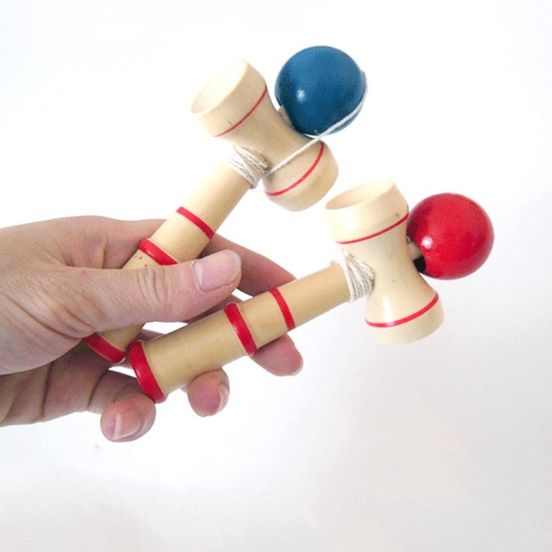 Đồ chơi tung hứng Kendama bằng gỗ tự nhiên, loại nhỏ KD3 (đường kính bóng D3cm)